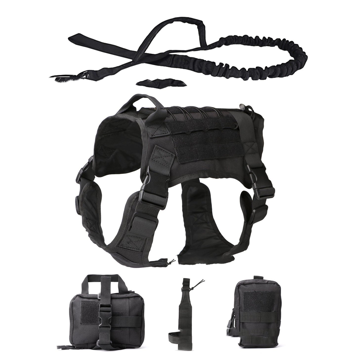 Outdoor Dog Vest Five Piece Suit Tactical Dog Clothing Dog Supplies-2