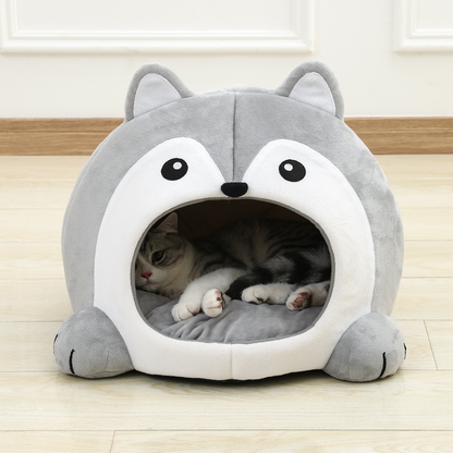 Husky kutya alakú macskaágy